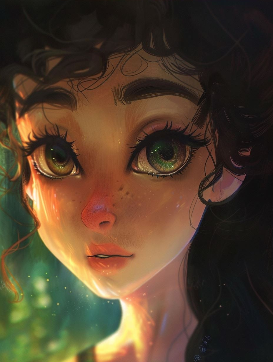 Ethereal Gaze in Golden Light