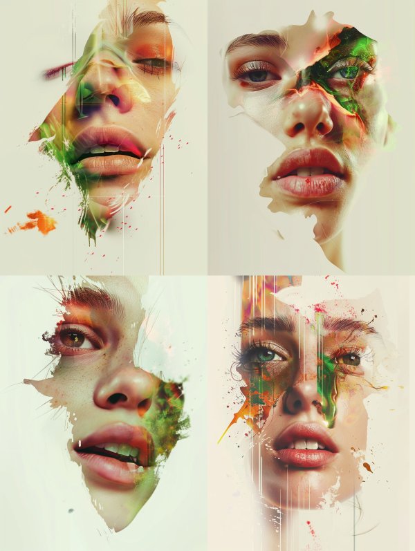 Fragmented Ethereal Portrait Studies