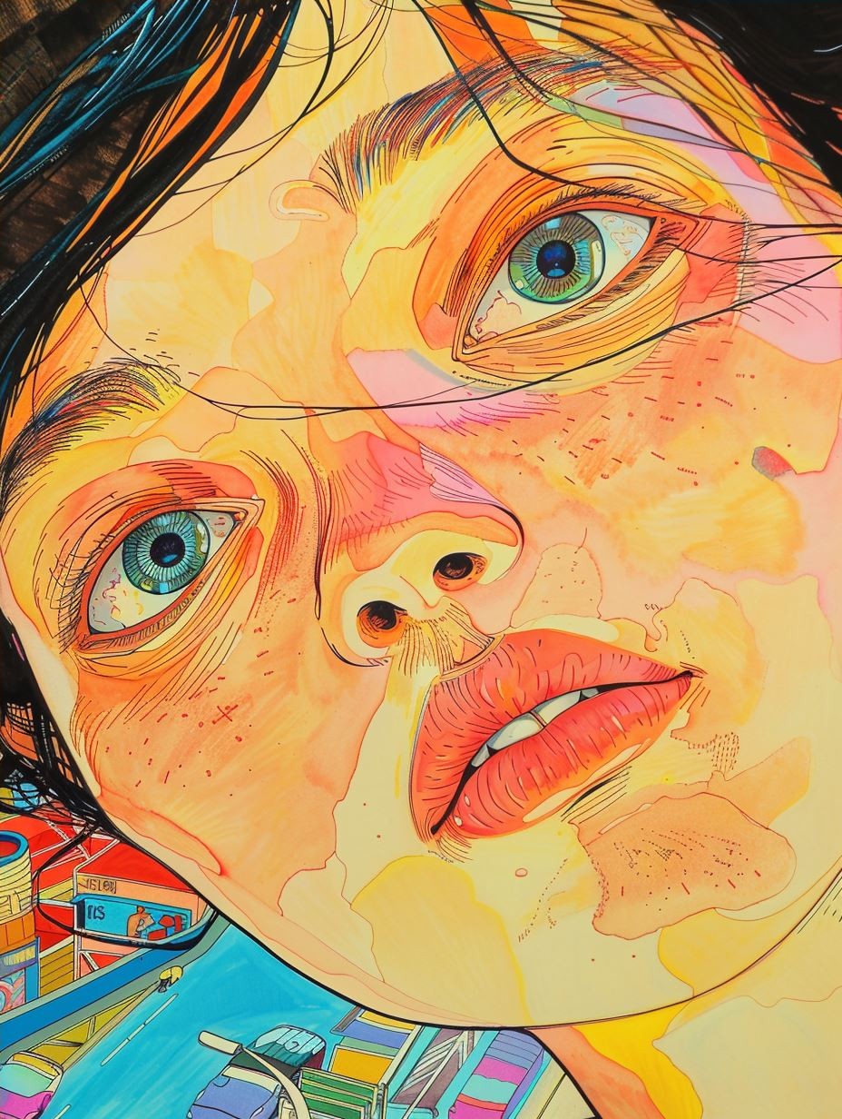 Neon Prism Portrait