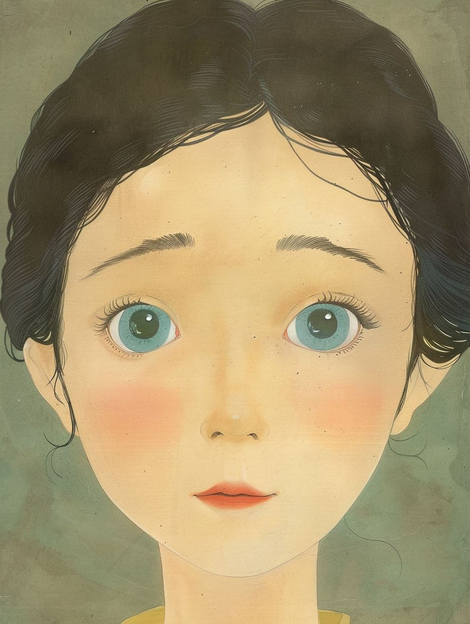 Ethereal Gaze of Quiet Innocence