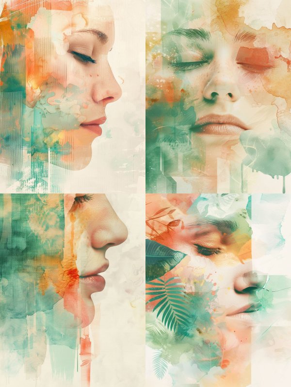 Ethereal Watercolor Portrait Study