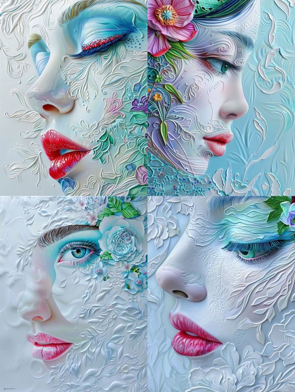 Ethereal Porcelain Floral Dream