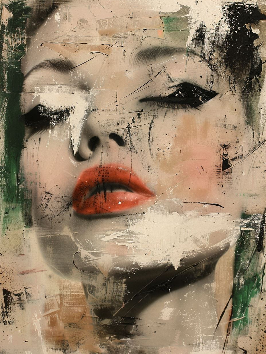 Fragmented Elegance in Mixed Media