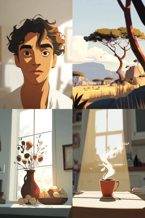 Sunlit Modern Portrait