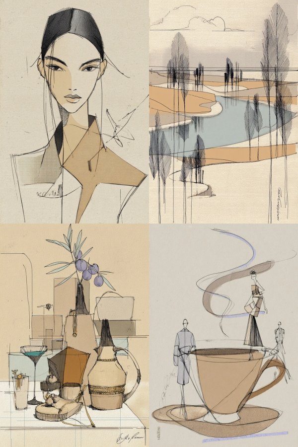 Elegant Fashion Sketch