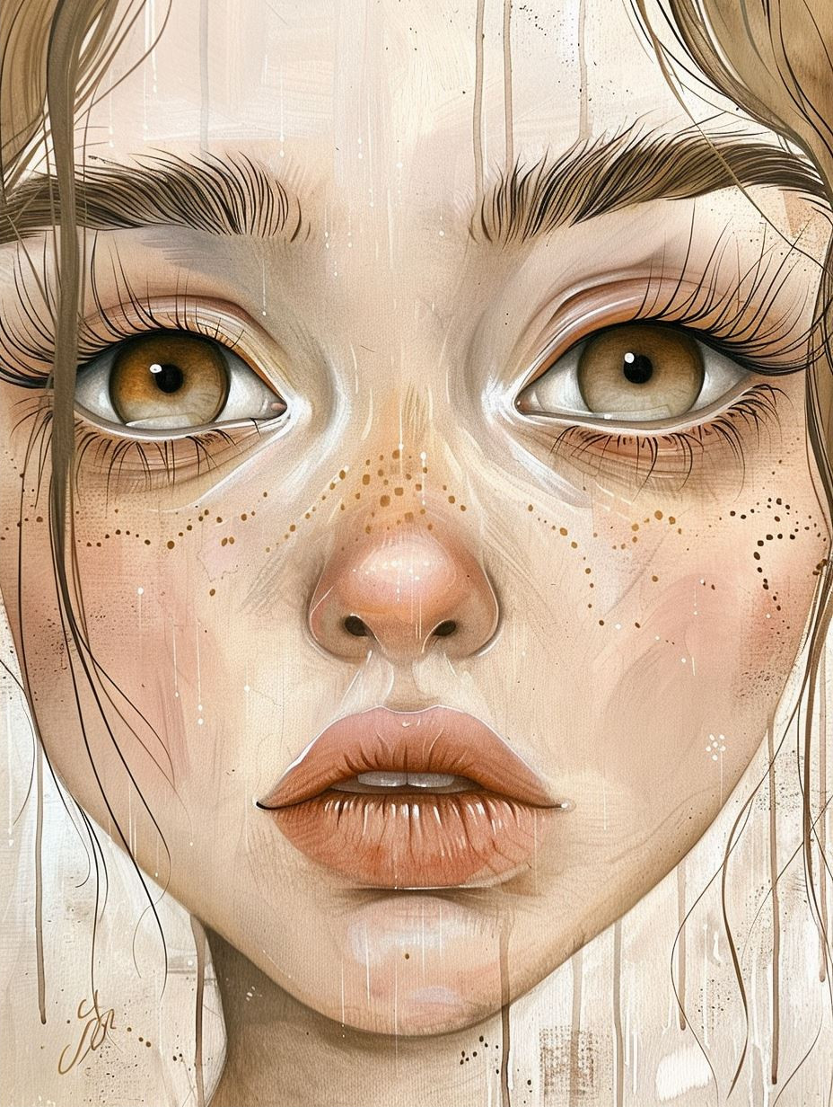 Ethereal Gaze in Earthy Tones