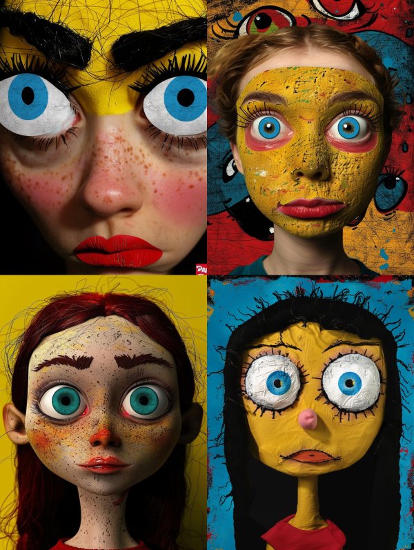 Surrealist Pop Art Collage Portrait