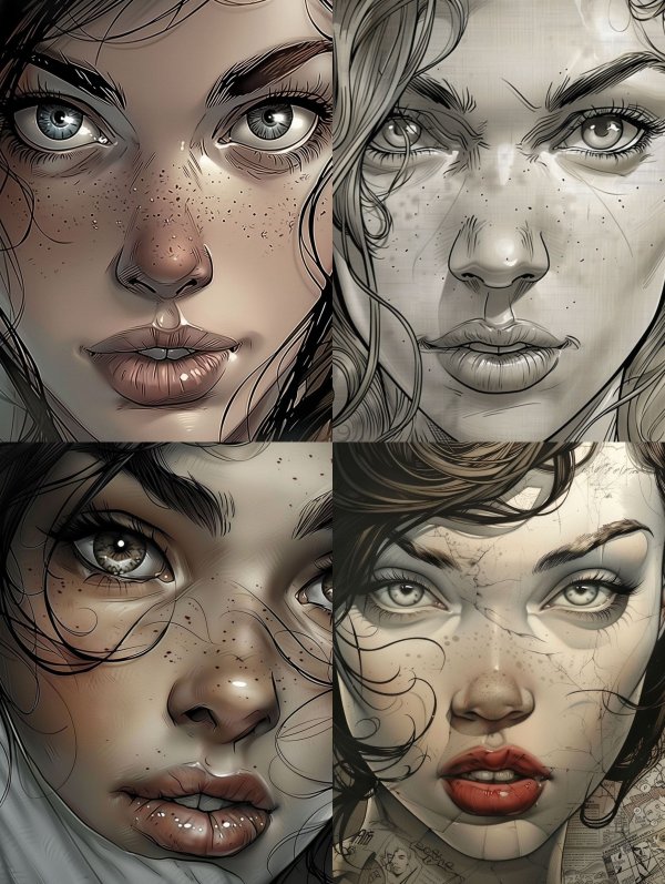 Ink Gaze Portrait