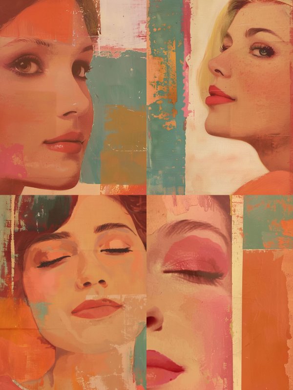Abstract Mixed Media Portraiture