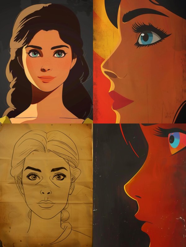 Vintage Cel Animated Portrait