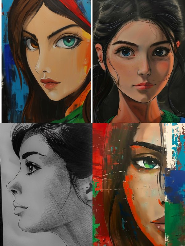 Heterochromatic Gaze in Oil