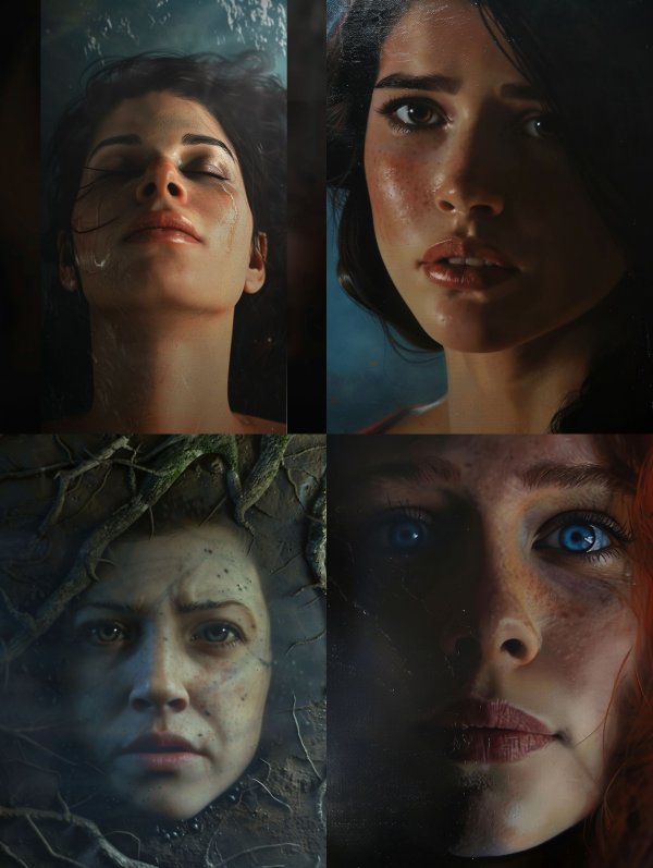 Serene Submerged Ethereal Portrait