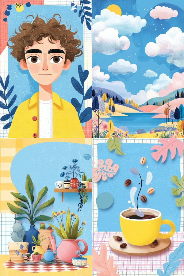Sunny Textured Illustration