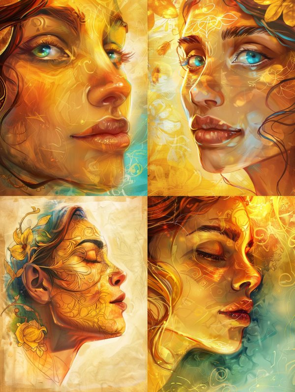 Golden Ethereal Portrait Study