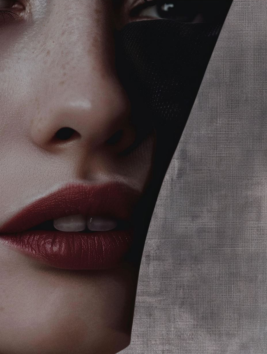 Moody Cinematic Beauty Close-up