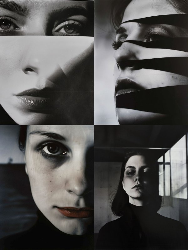 Monochrome Fragmented Gaze