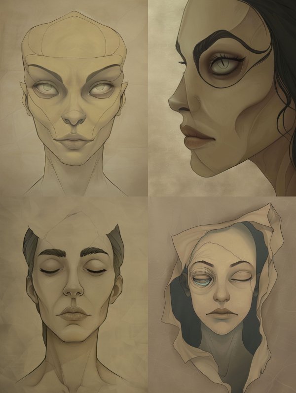 Ethereal Surrealist Portrait Studies