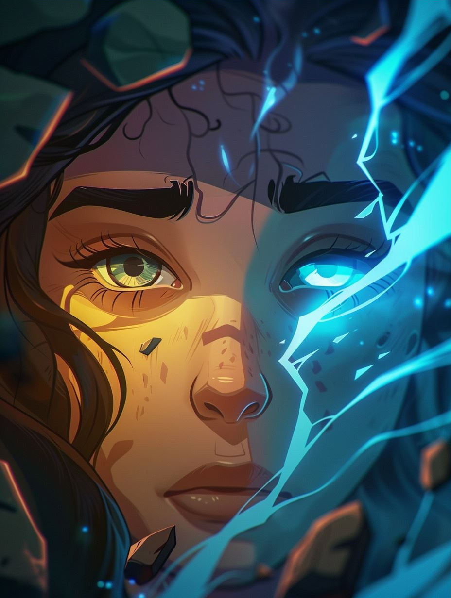 Ethereal Glow of Frozen Eyes