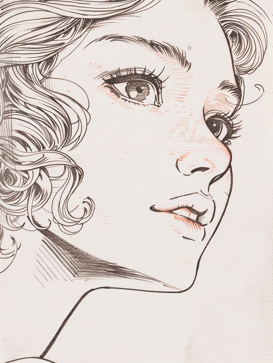 Ethereal Ink Portrait Study