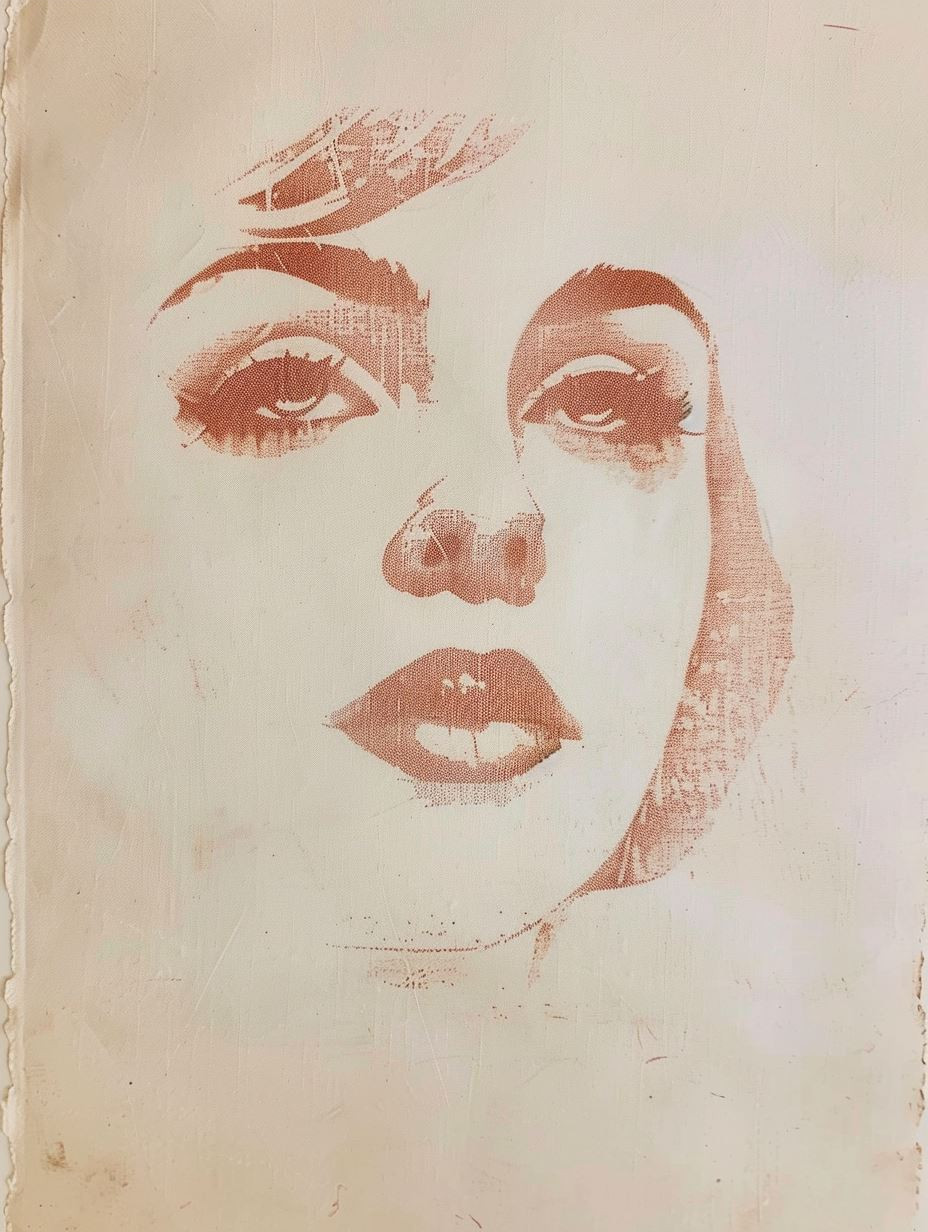 Ethereal Peach Canvas Portrait