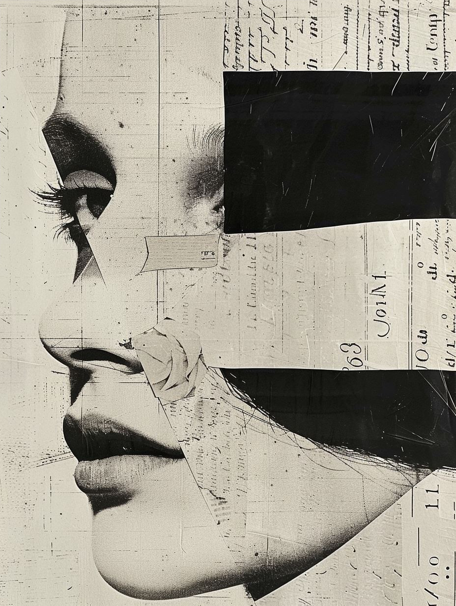 Fragmented Monochrome Portrait Study