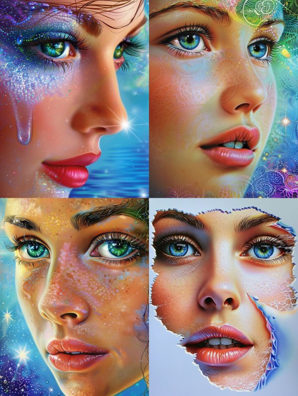 Ethereal Cosmic Portrait Series