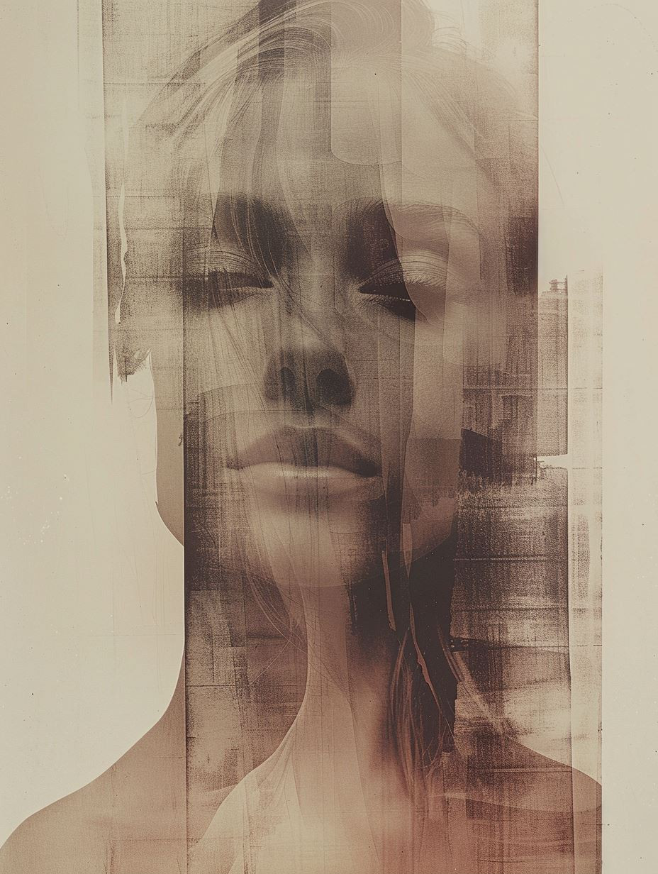 Ethereal Fragmented Portrait Study