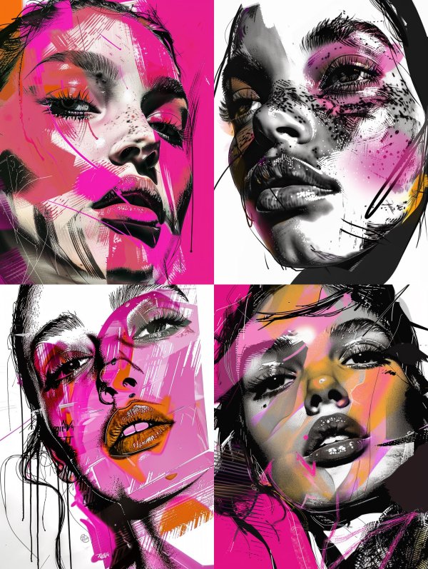 Neon Glitch Cyber Portrait
