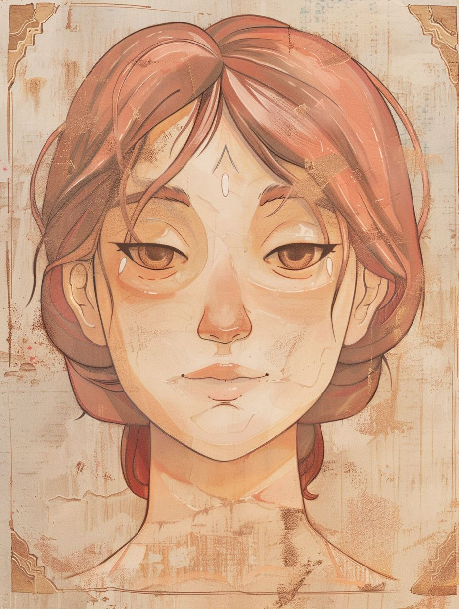 Ancient Parchment Ethereal Portrait