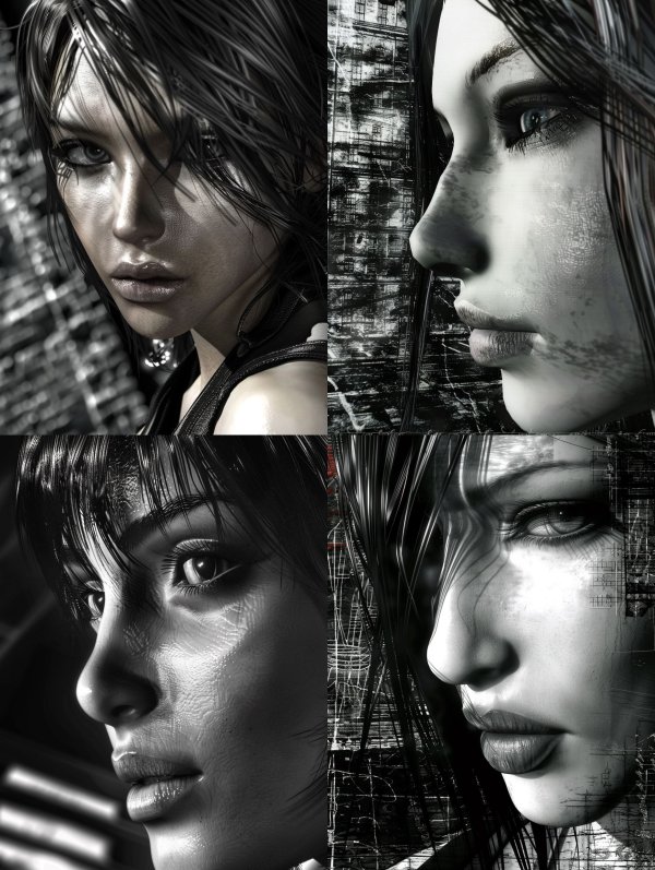 Melancholy Shadows in Monochrome
