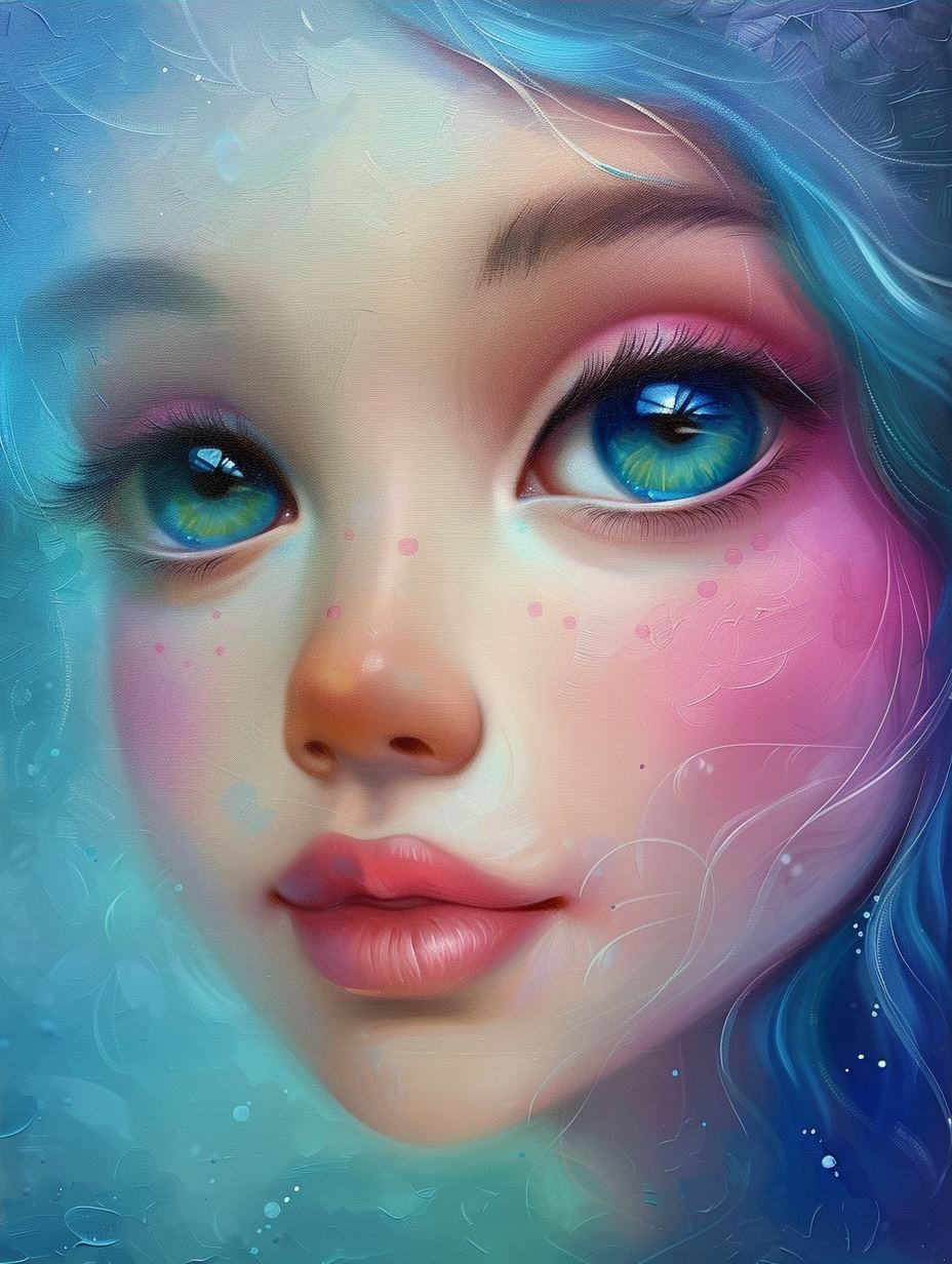 Ethereal Glow Digital Portrait