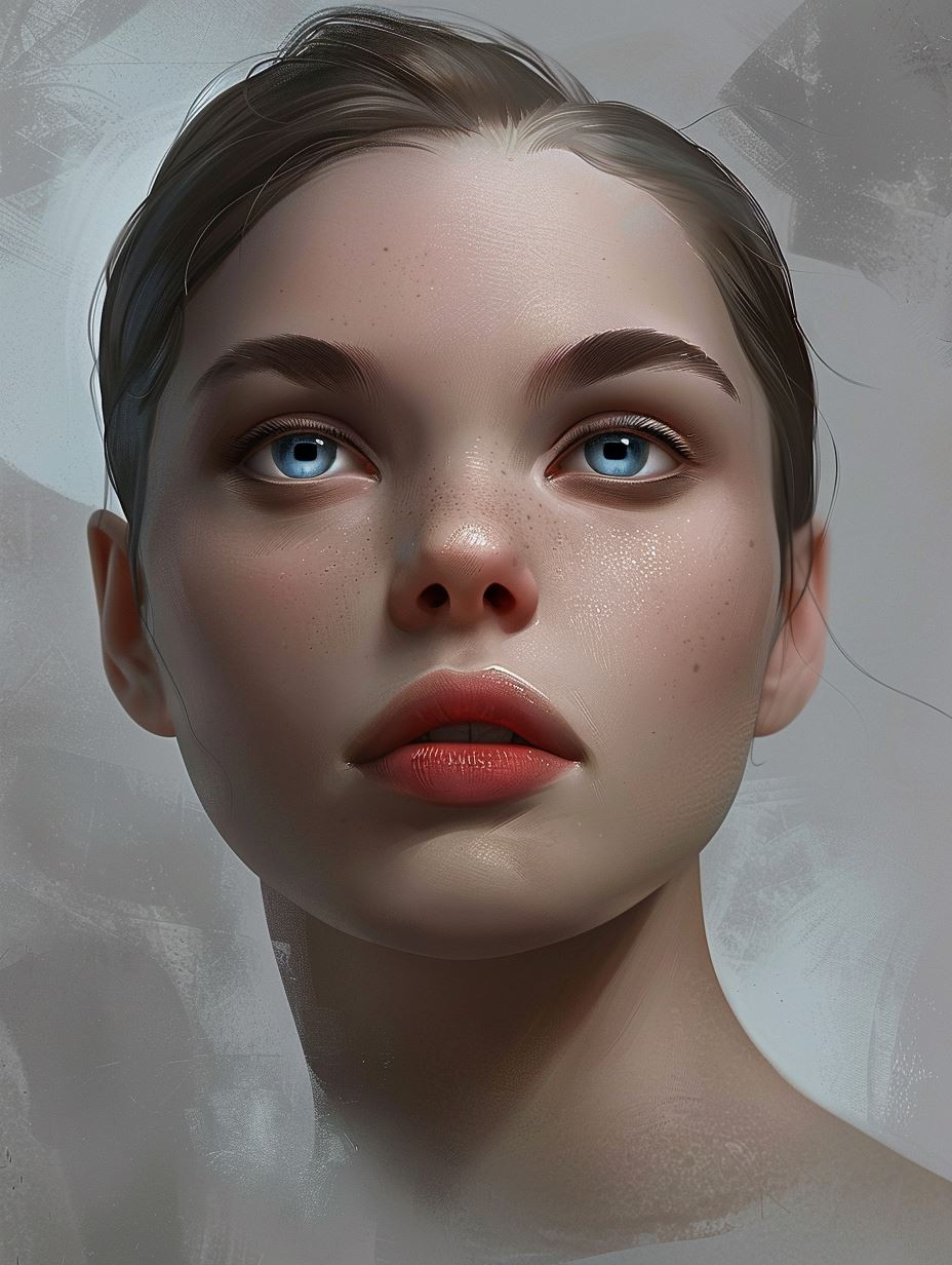 Ethereal Gaze in White Linen