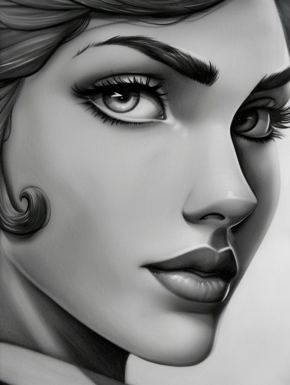 Ethereal Monochrome Portrait Study