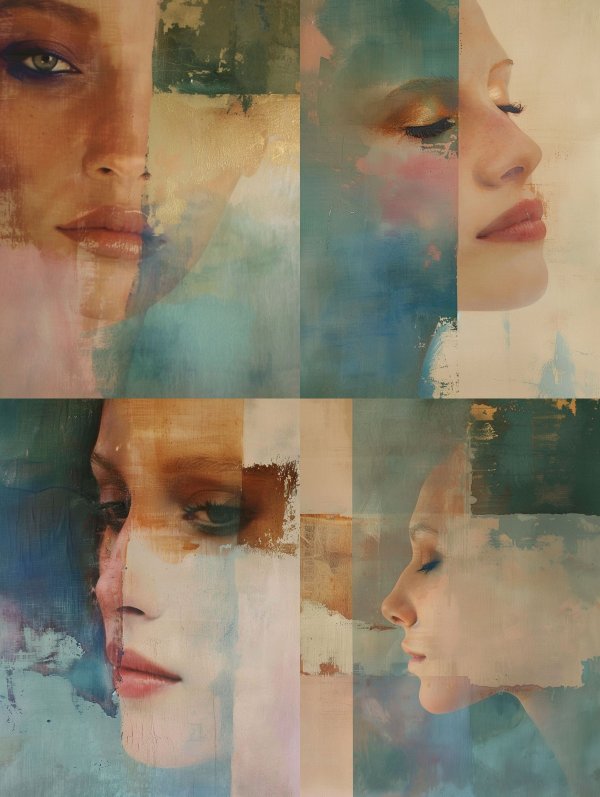 Fragmented Ethereal Portrait Study