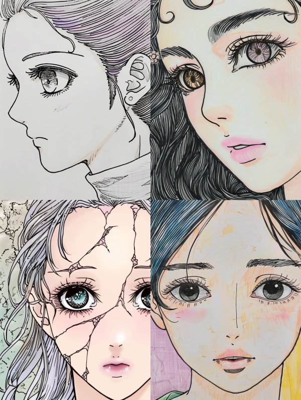 Ethereal Ink Manga Portrait