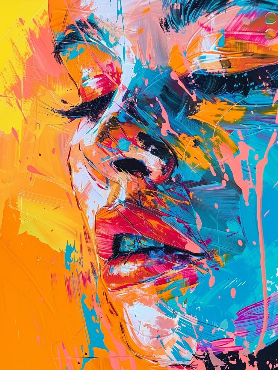 Neon Prism Portrait