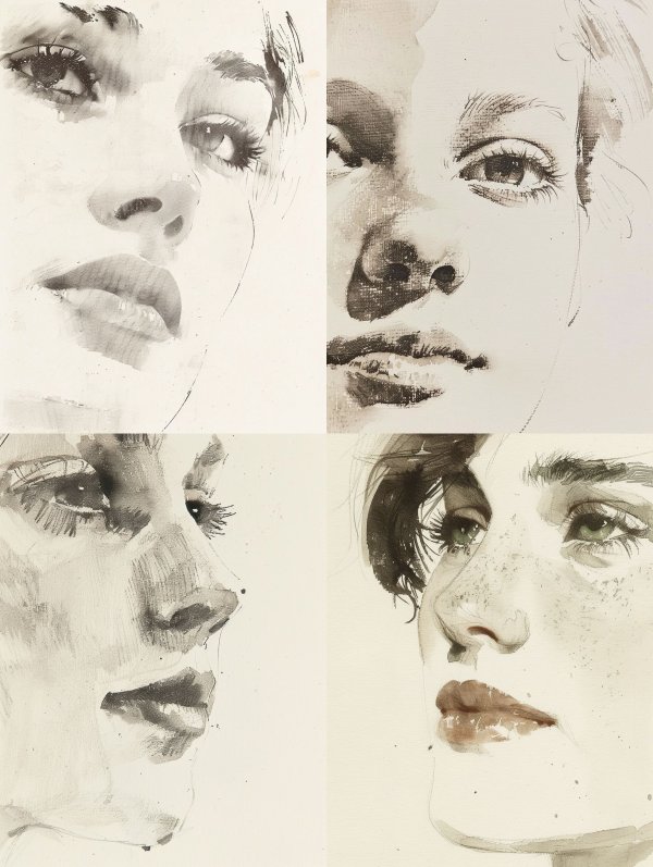 Ethereal Charcoal Portrait Study