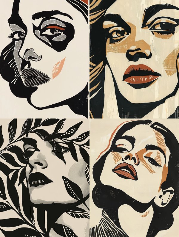 Noir Halftone Muse