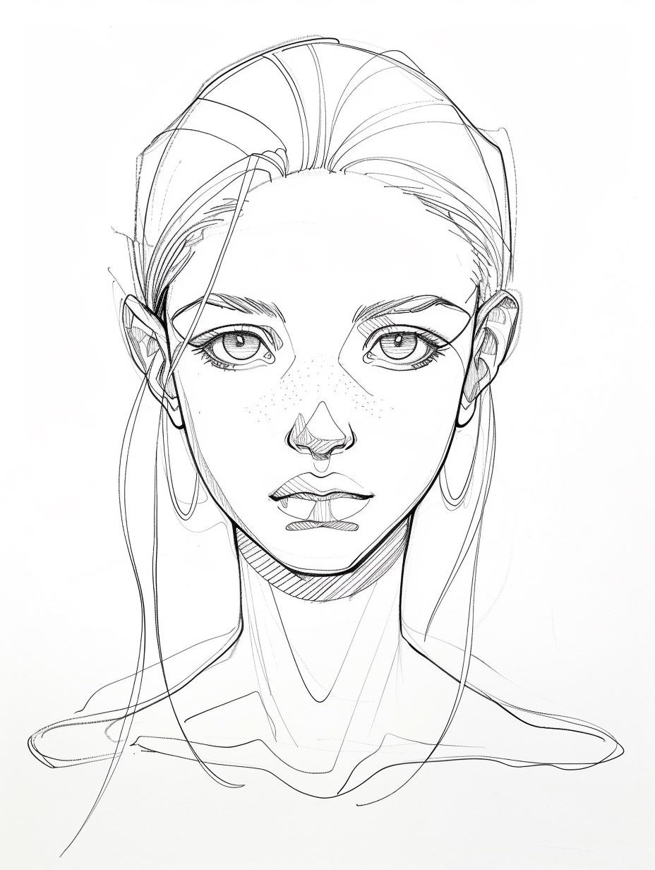 Minimalist Ink Portrait