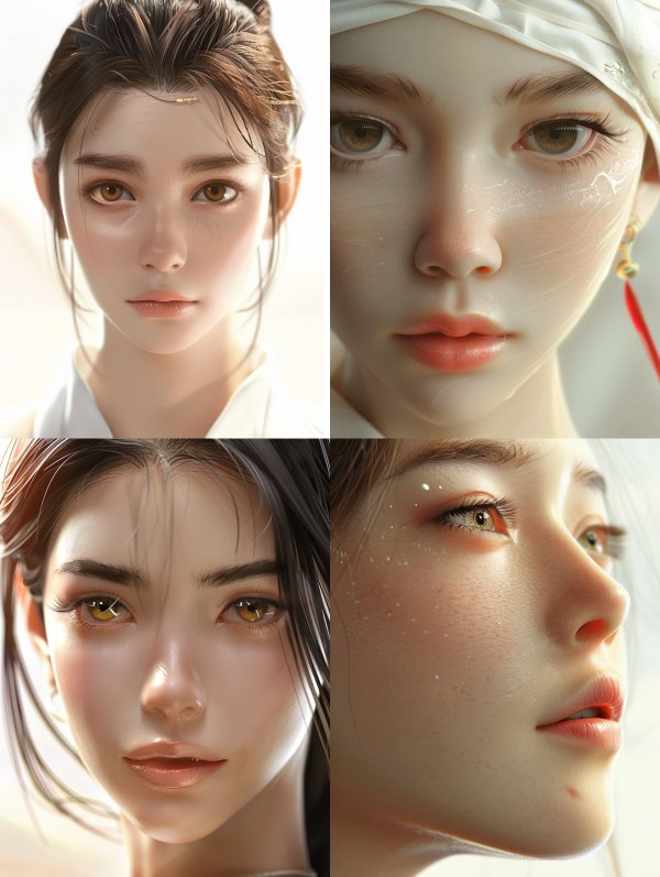 Serene Porcelain Gaze