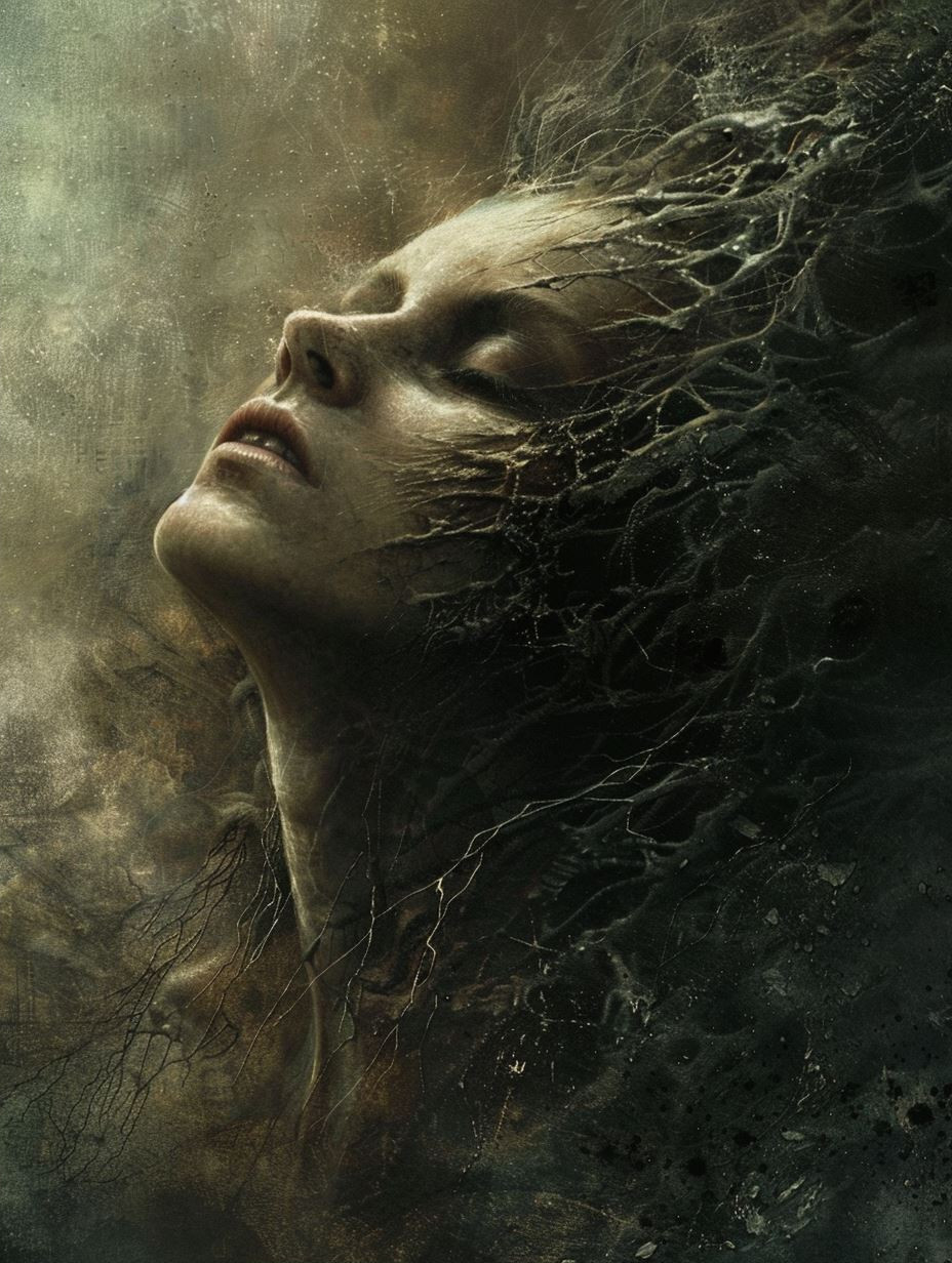 Ethereal Shadows of Tangled Veils