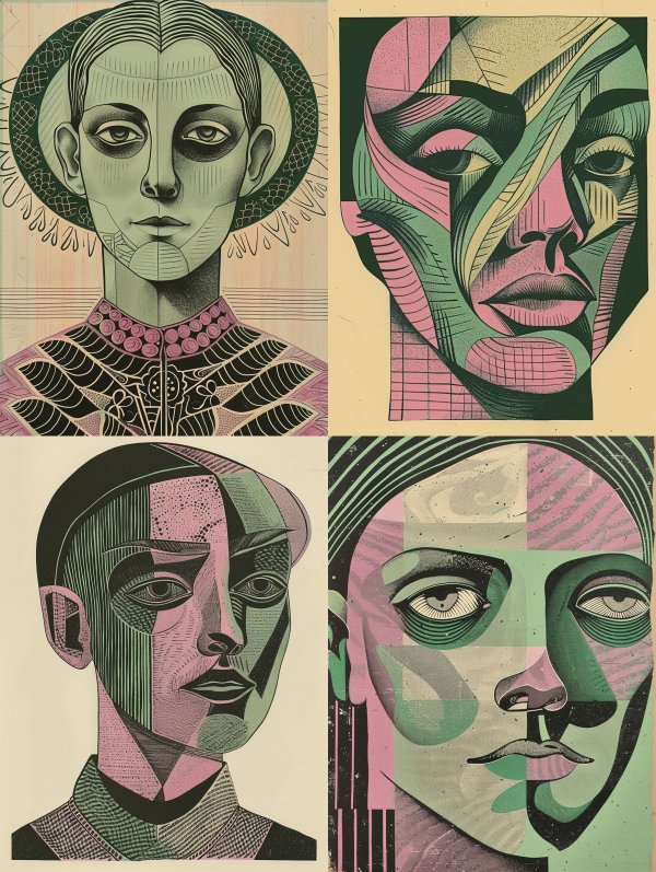 Geometric Mystic Portrait
