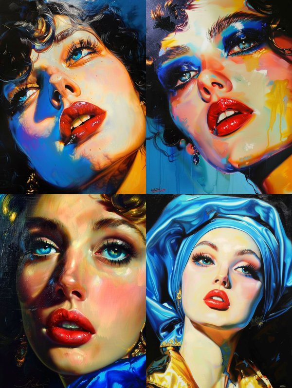 Vibrant Surrealist Portrait Study
