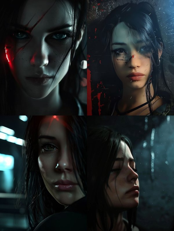 Dark Cinematic Cyberpunk Portraits