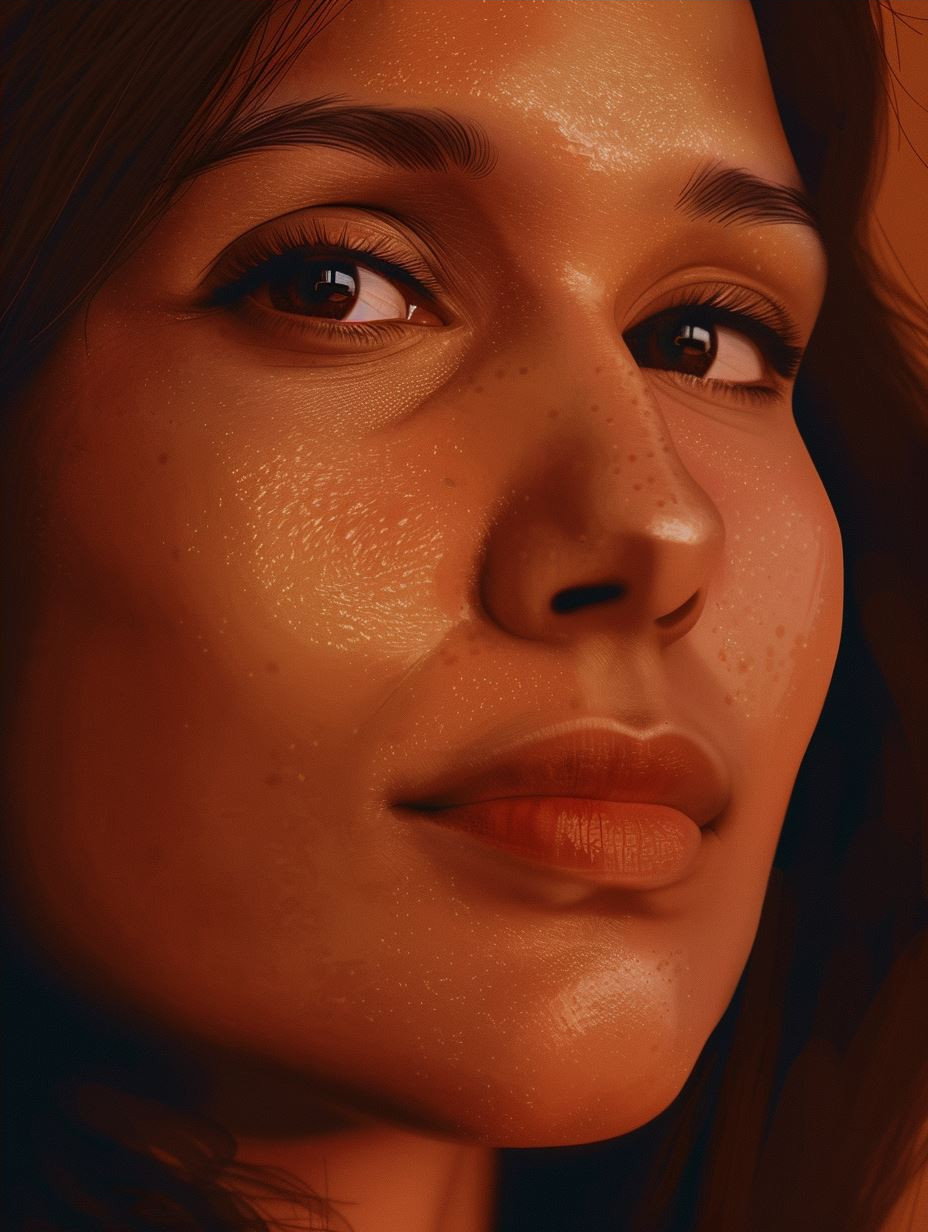 Golden Hour Freckled Portrait