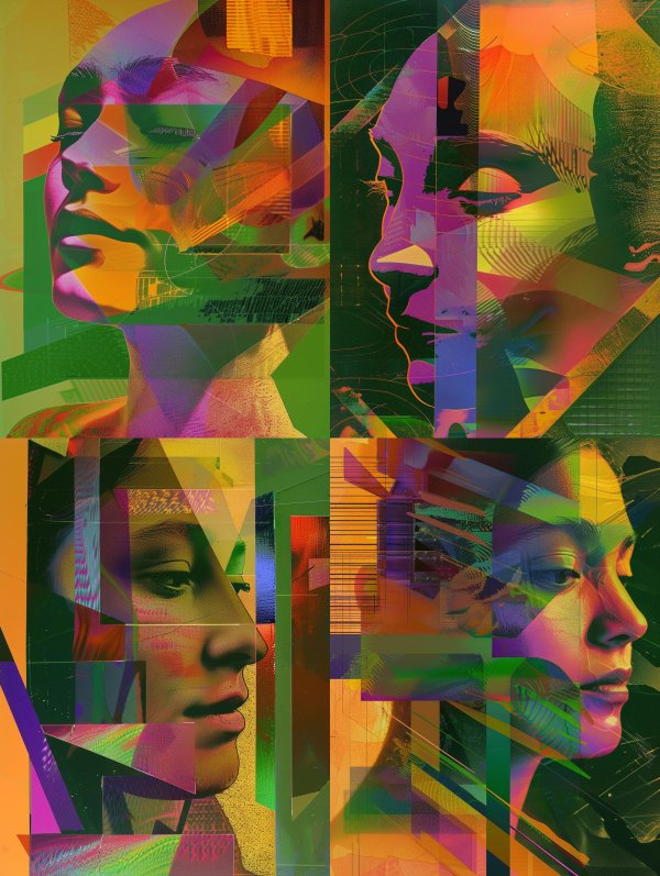 Neon Prism Portrait