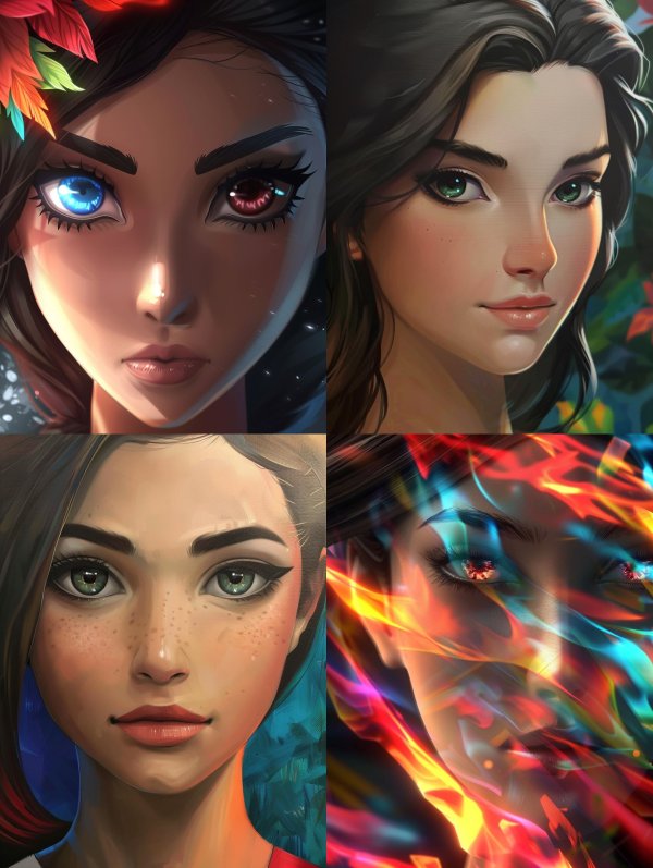 Dual Gaze Ethereal Portrait