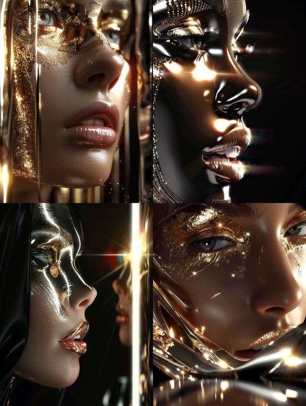 Golden Gilded Visage