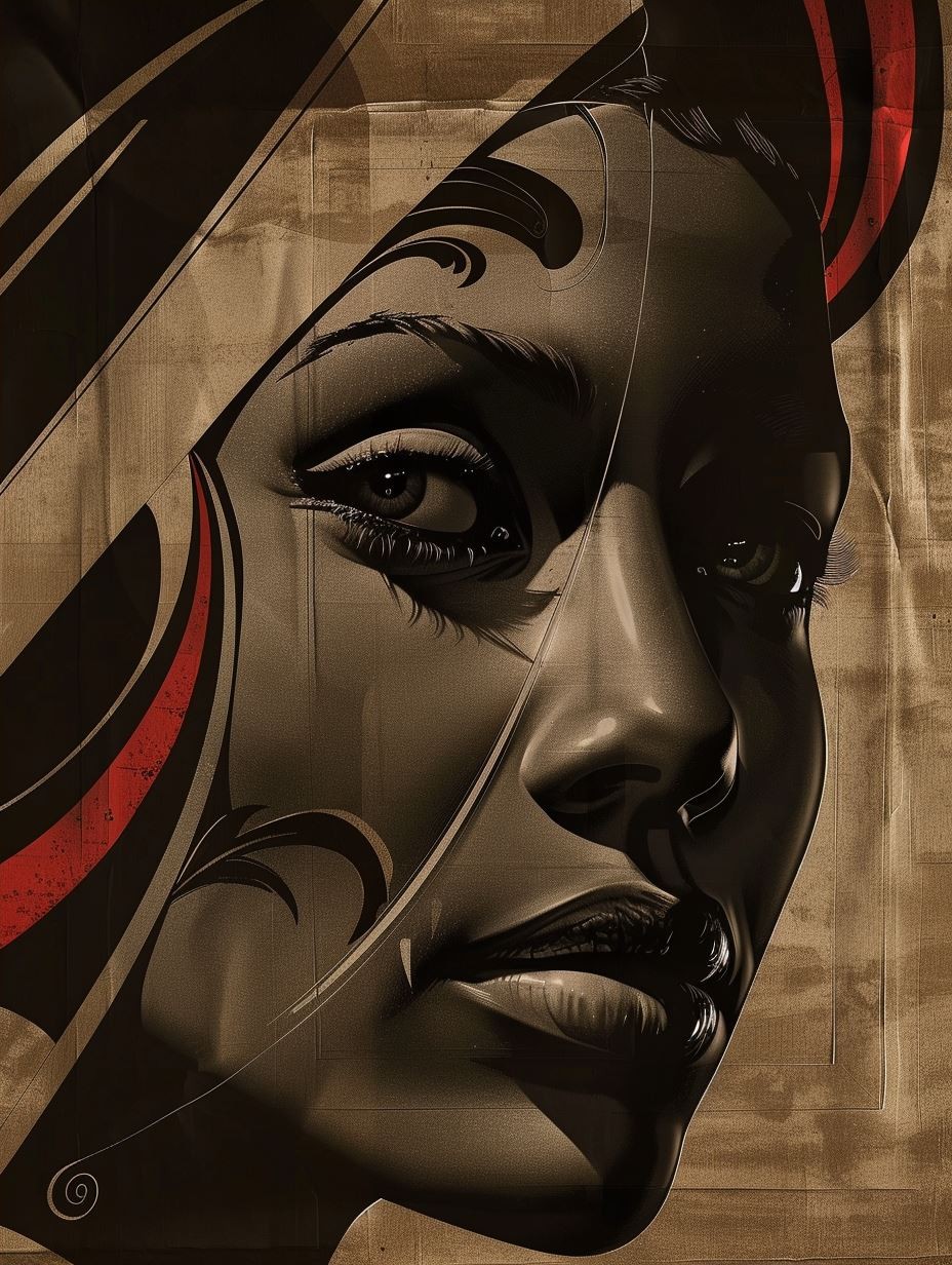 Art Deco Crimson Allure - Image 4