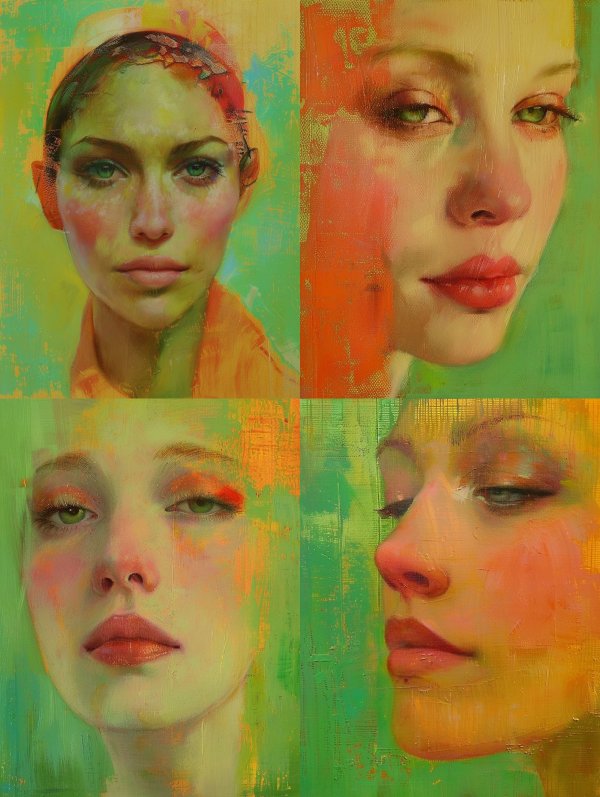 Ethereal Neon Portrait Study
